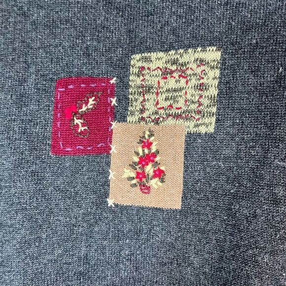 Christopher & Banks Hand Embroidered Christmas/Holiday Sweater Vest - Picture 7 of 9